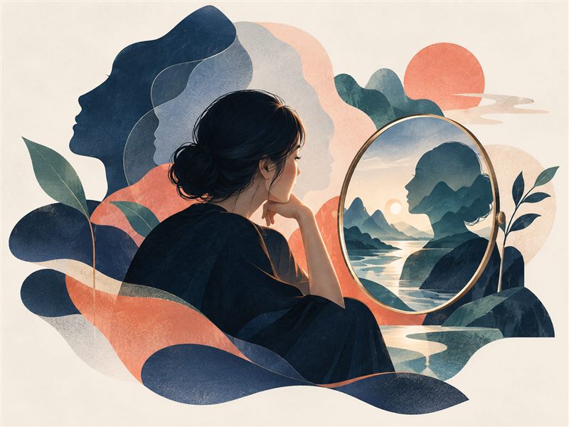 人格与自我认知主题插画